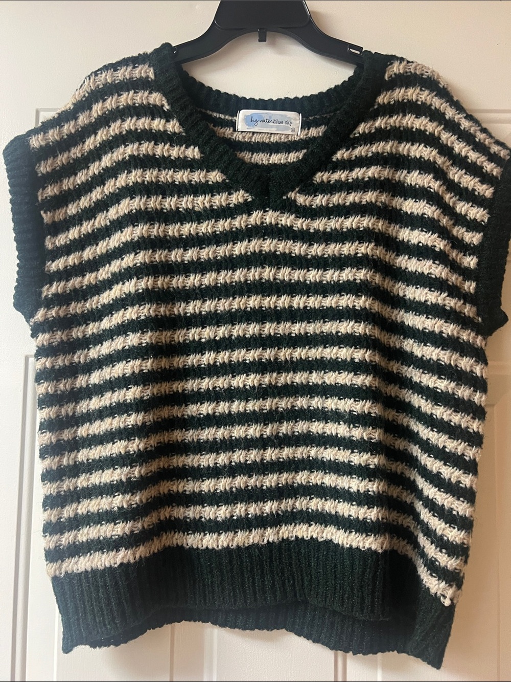 Big Water Blue Sky Striped V-Neck Sweater Vest by UO